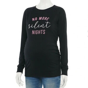 NWT No More Silent Nights maternity top long sleeve t-shirt